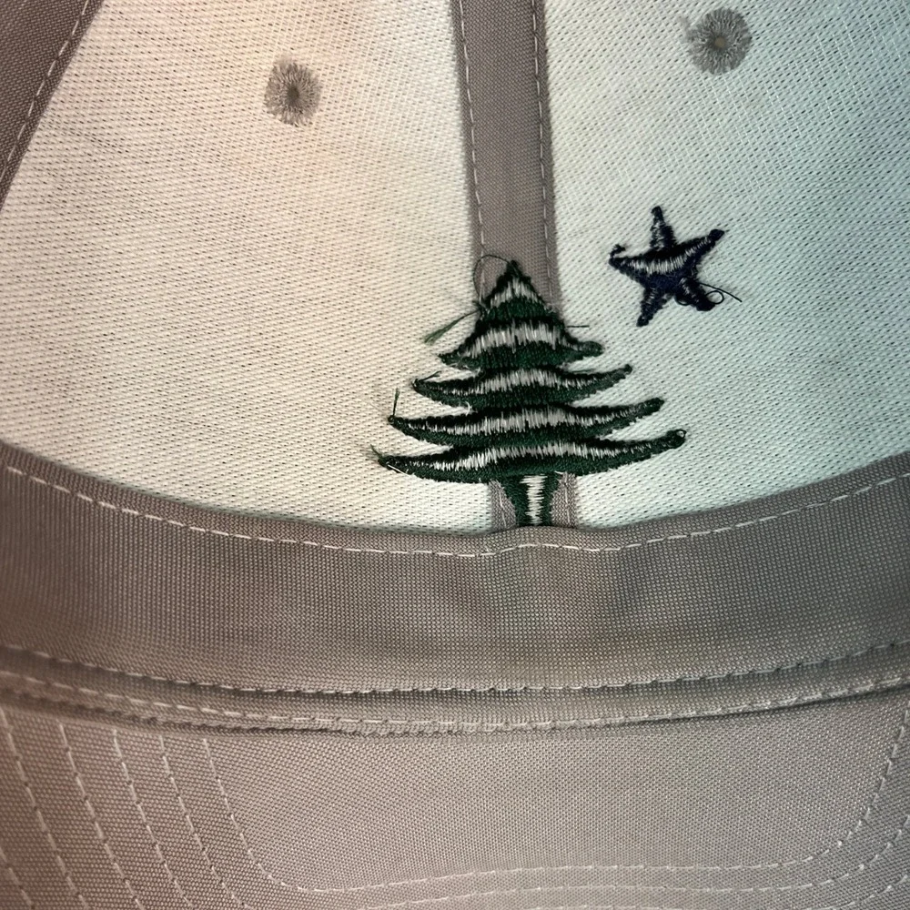 Symmetree Maine Pine Tree Star Snapback Hat Gray Wool Blend Yupoong Cap